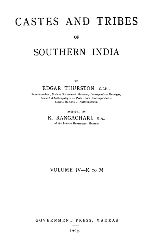 Castes And Tribes Of Southern India 4