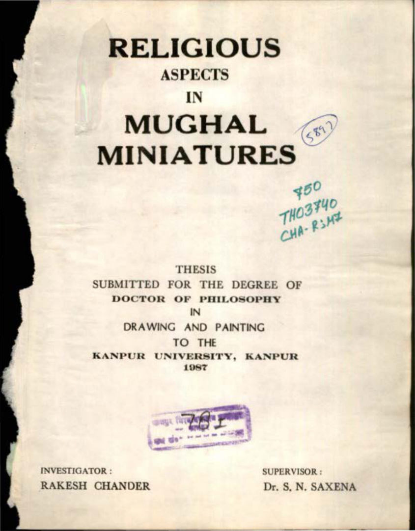 Religious Aspects in Mughal Miniatures